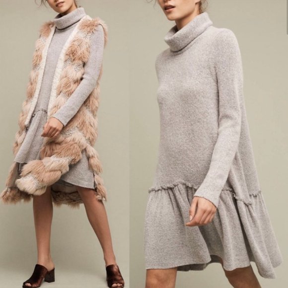 Anthropologie x Moth Eira Turtleneck Sweater Dress - Picture 2 of 5